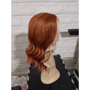 NWT~Copper Red & Blonde Paprika Multi Blend Slight Wave Front Lace Wig